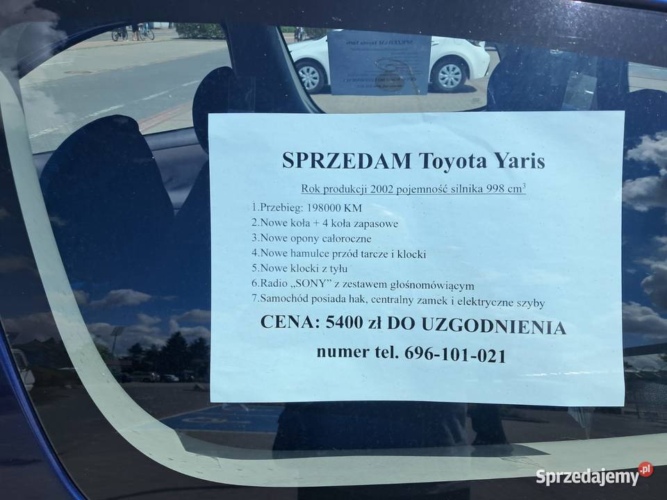 Samochód Toyota Yaris sprzedam Grodzisk Mazowiecki