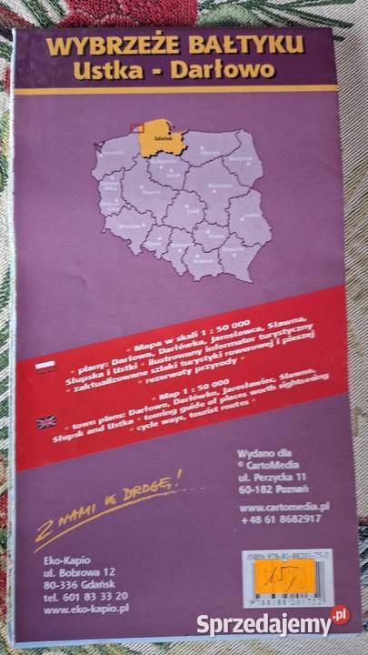 Wybrzeże Bałtyku UstkaDarłowo 150 000 mapa małopolskie Kraków