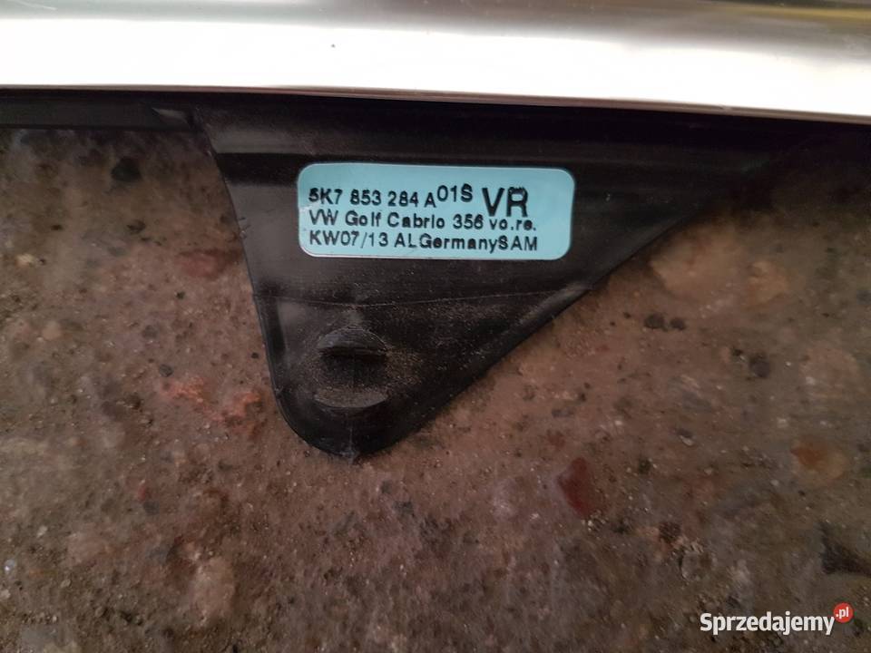 VW GOLF VI CABRIO LISTWA DRZWI CHROM PRAWA Turek