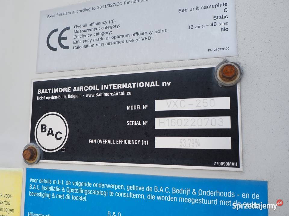 Skraplacz wyparny Baltimore Aircoil Krotoszyn sprzedam