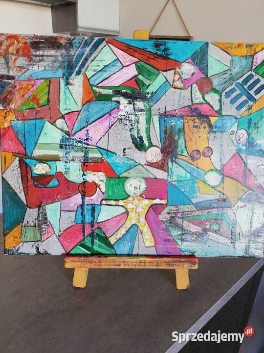 Obraz ręcznie malowany 4050 współczesny Szczecin