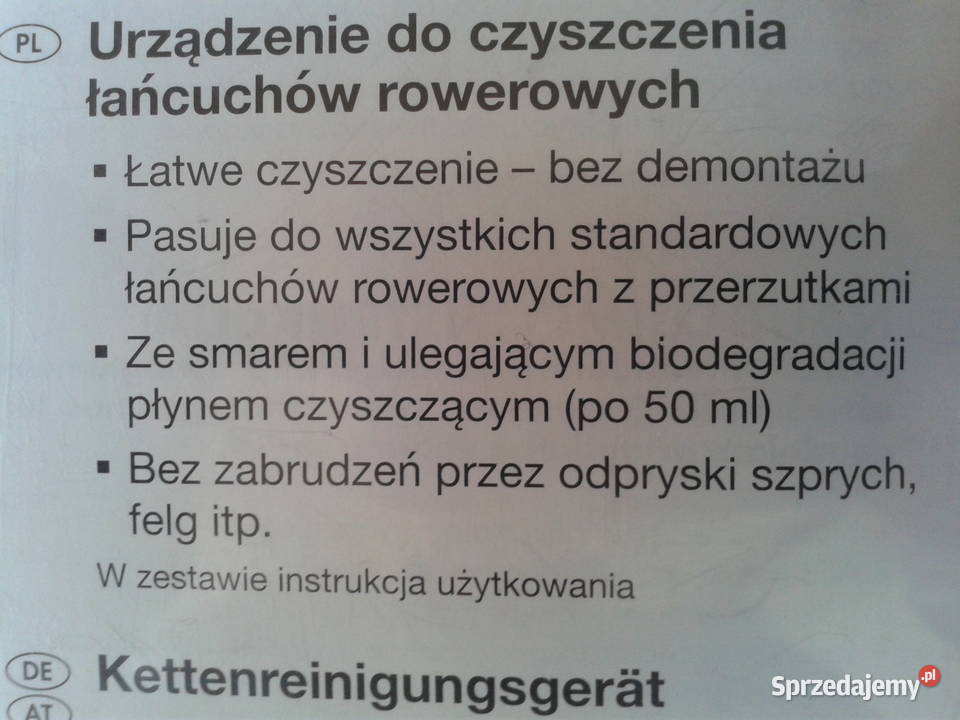 Urządzenie do czyszczenia łańcuchów rowerowych Oświęcim