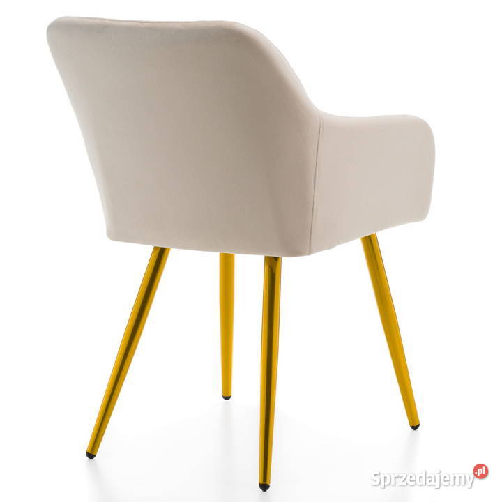 Beżowe Krzesło Todi Złote Nogi Wysyłka 24H sprzedam