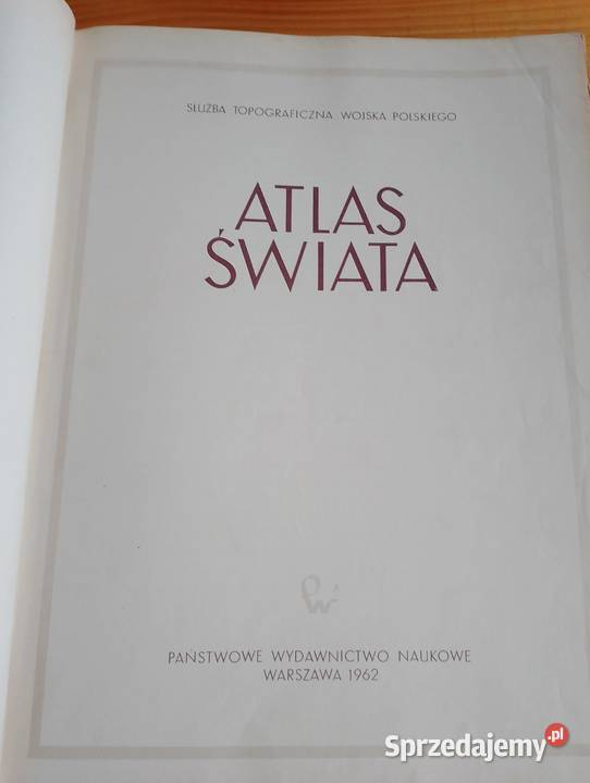 Atlas Świata PWN 1962 Encyklopedia Książki 1954 Skawina