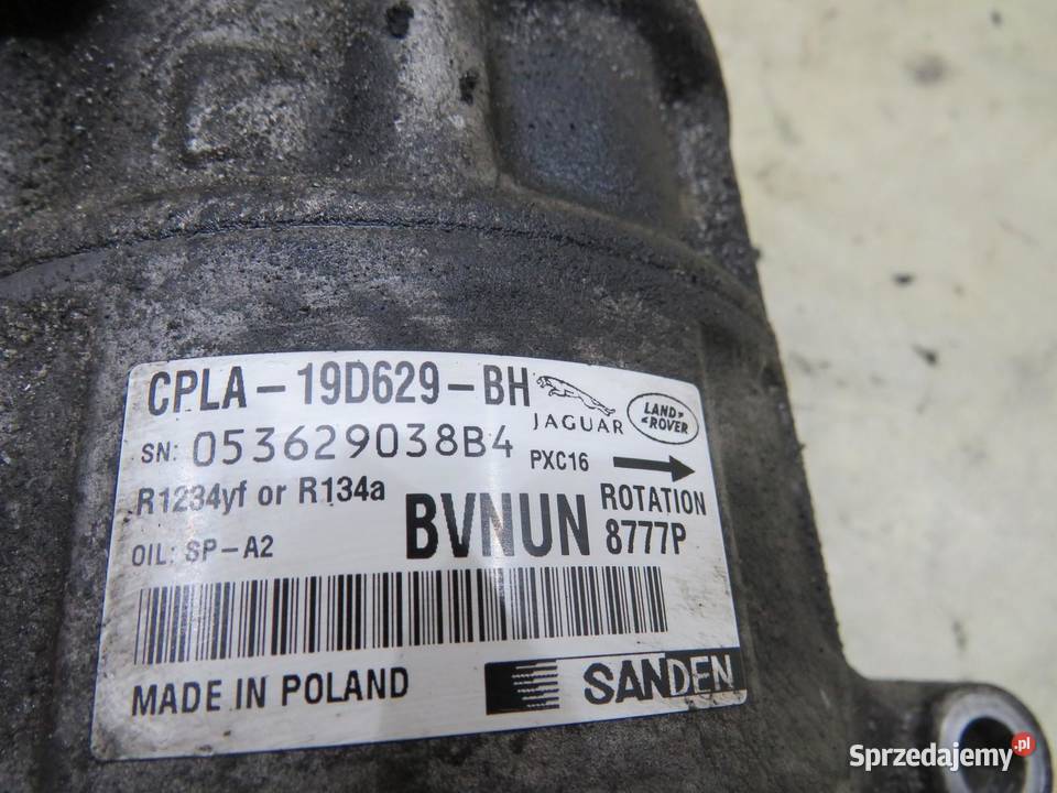 SPRĘŻARKA KLIMATYZACJI JAGUAR XE CPLA19D629BH lubelskie