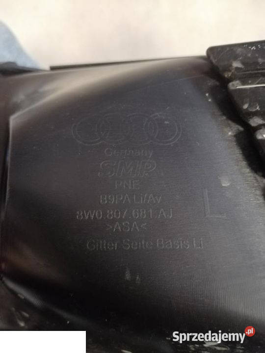 Audi A4B9 A4 B9 lift kratka zderzaka lewa Kozubszczyzna