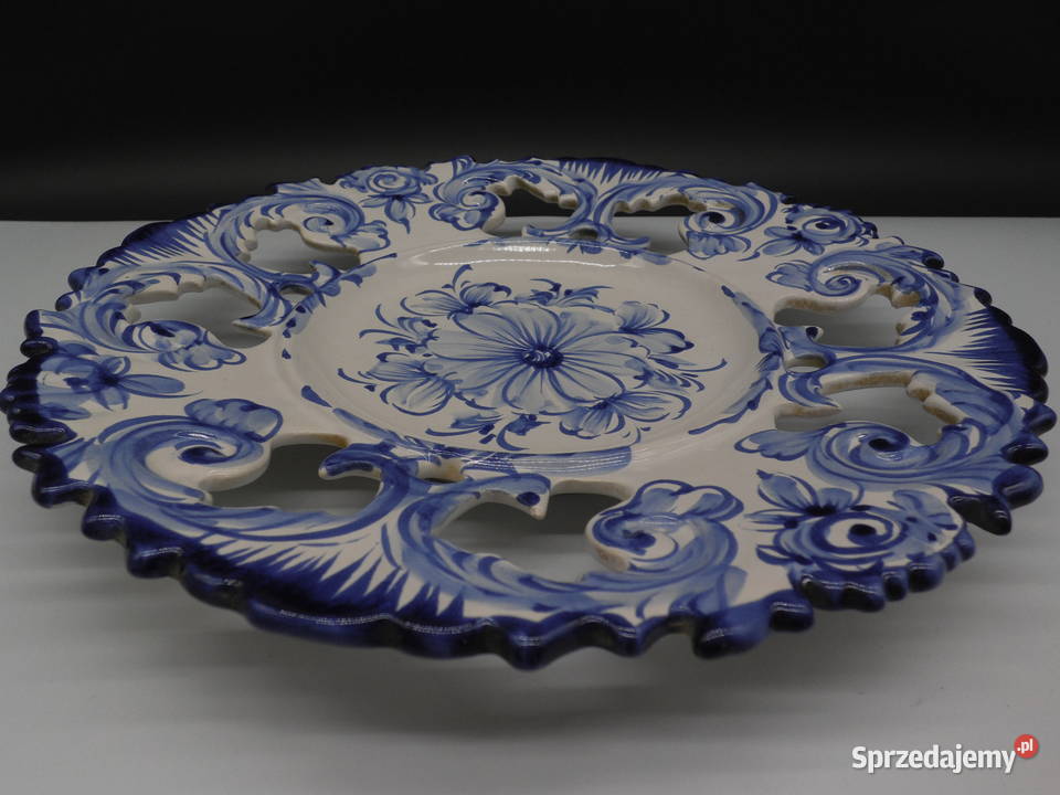 Ażurowy Talerz Ceramiczny Vestal Alcobaa Porcelana i szkło Raszków sprzedam