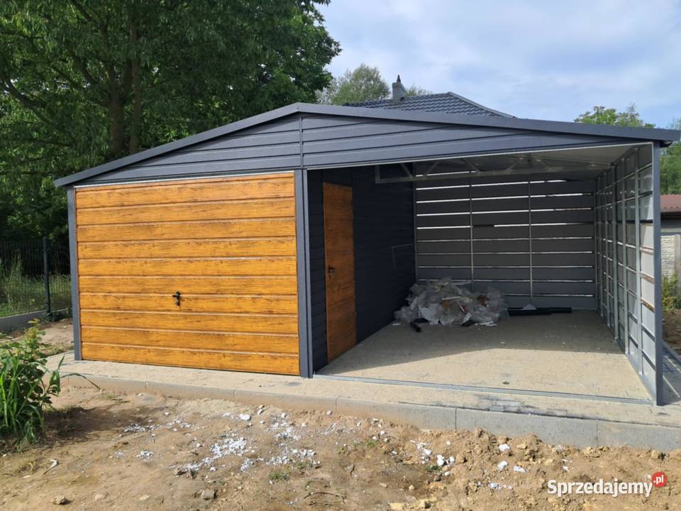 Garaż blaszany wiata WZMOCNIONY PROFILAMI Mińsk Mazowiecki
