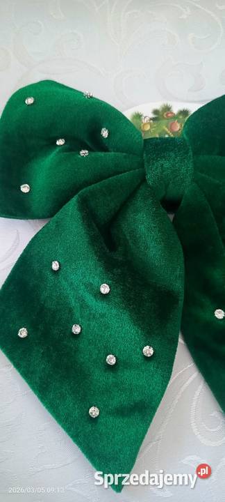 Kokardy 20x23 zielone 8 sztuk Boże Narodzenie Zamość