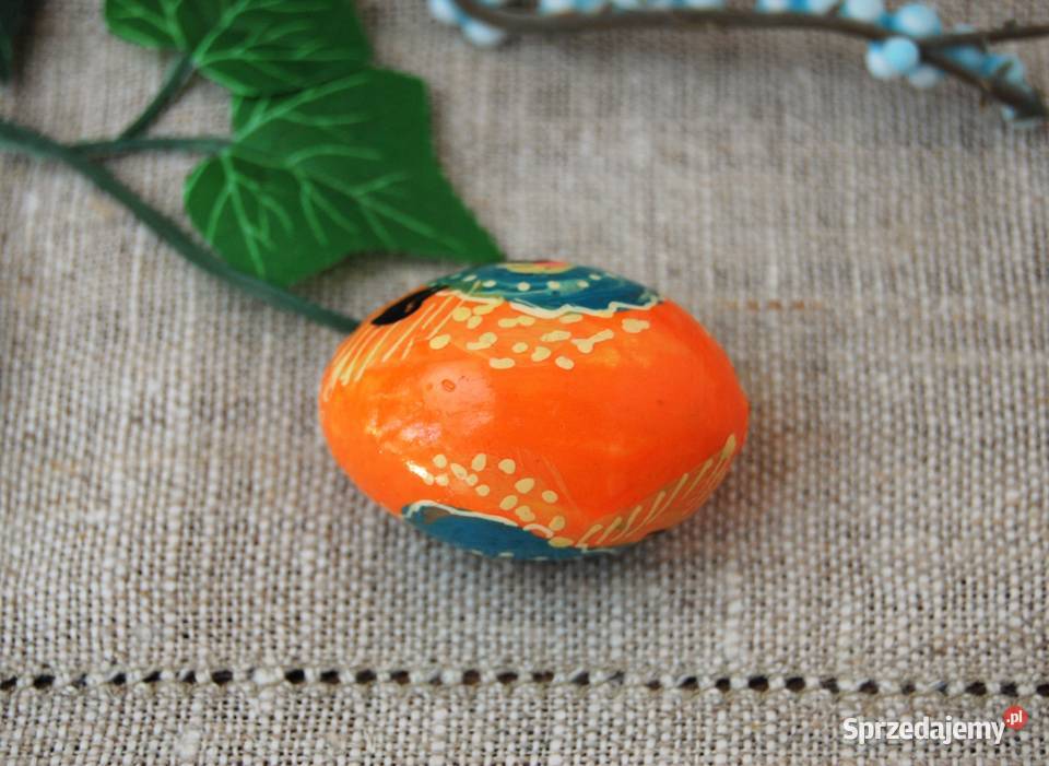 Stara pisanka drewniana malowana Ukraina 43 Lublin