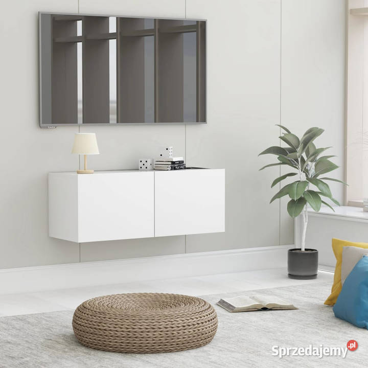 Szafka TV biała 80x30x30 materiał drewnopochodny RTV Warszawa