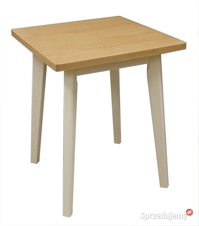 STÓŁ KWADRATOWY 70 70 BIAŁY STOLIK ŁAWA 80cm Tołkiny