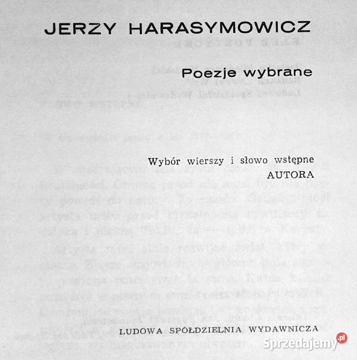 Poezje wybrane Jerzy Harasymowicz Chełm