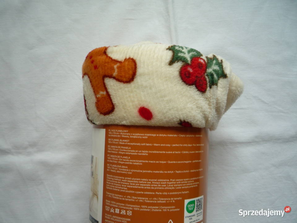 Nowy Koc świąteczny 130 x 170 Beżowy Smukee home zachodniopomorskie Szczecin