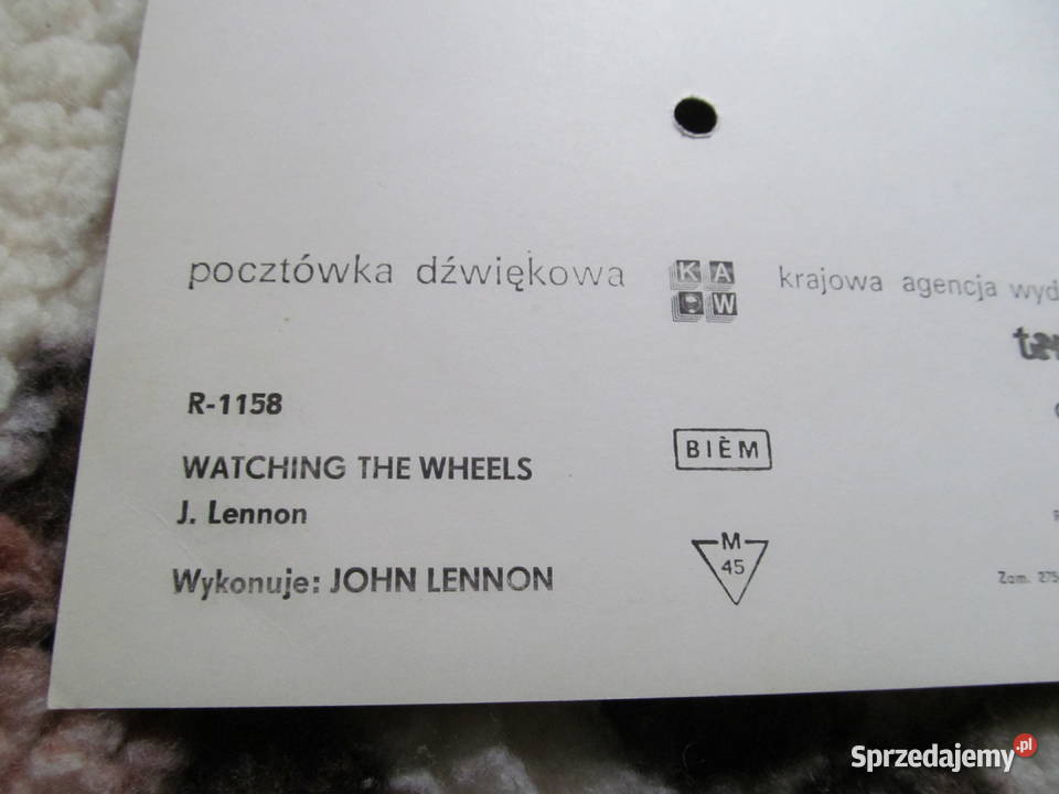 John Lennon WATCHING THE WHEELS nowa płyta winylowa Lublin