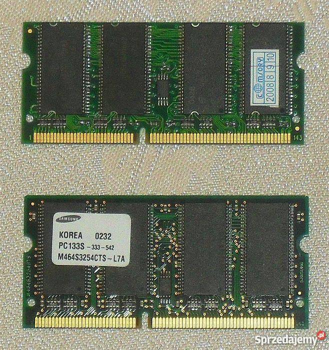 Pamięć SDR SODIMM SDRAM 256MB PC133 133 MHz do