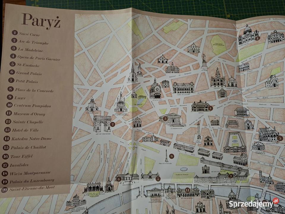 Ulicami Paryża mapa miasta Kraków