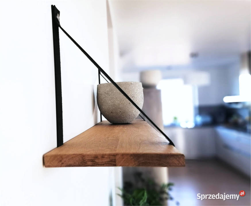 Półka z drewna dębowego loft Białystok