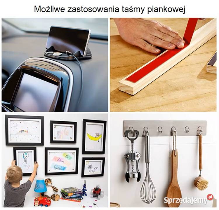 Taśma Dwustronna Piankowa Gąbkowa 10mb25mm