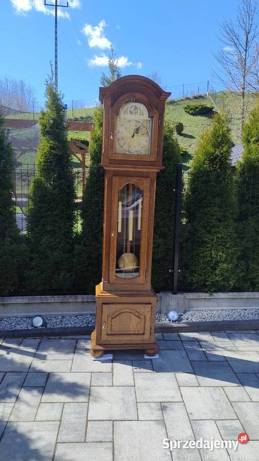 Zegar stojący w skrzyni dębowej Iwonicz-Zdrój sprzedam