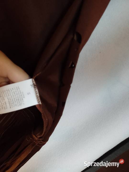 36S Brązowa kamizelka kowbojska z frędzlami Nowa Bez wzoru Kraków