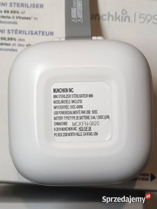 Mini sterylizator UV do smoczków Munchkin 59S Radom