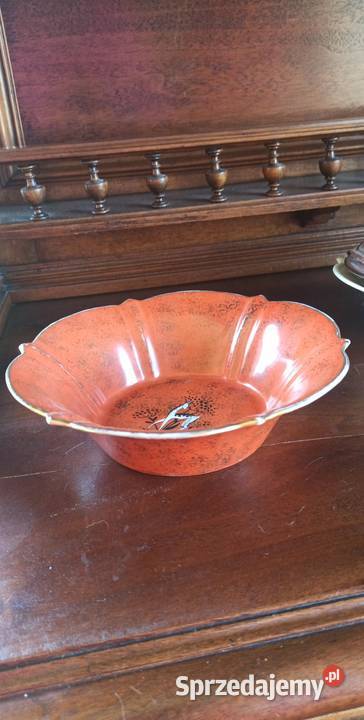 Patera miseczka z gałązką jeżyny w brązach i Gdańsk