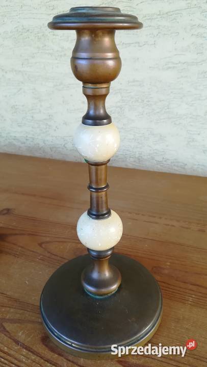 Świeczniki świecznik stylowy stary alabaster Świeczniki Garwolin