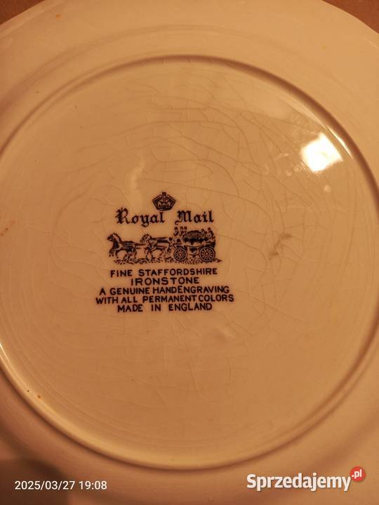 TALERZE ANGIELSKIE Vintage Royal Mail DUŻE 4 czarny Tychy sprzedam