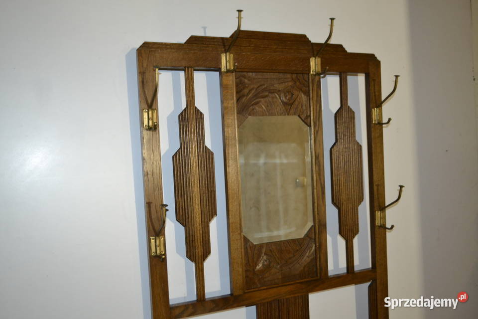 wieszak garderoba artdeco 1920 dąb2 Będzin