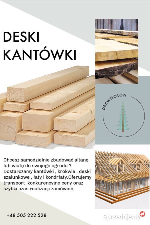 deski kantówki legary podbitka dachowa lamele małopolskie