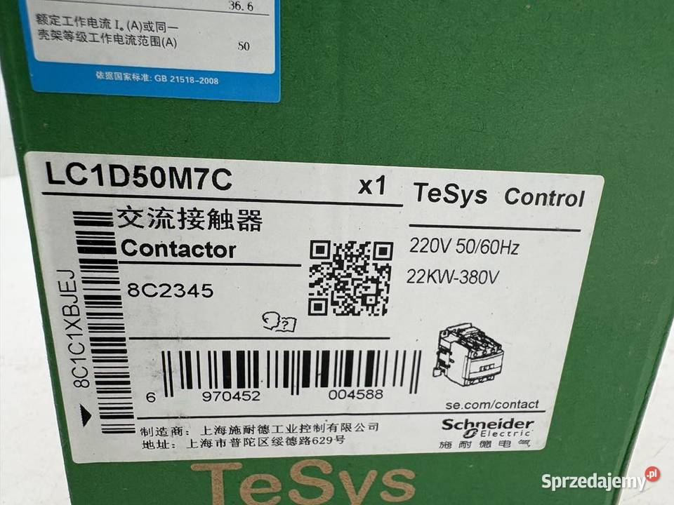 Schneider Electric LC1D50M7C Stycznik 22kW 220V Warszawa