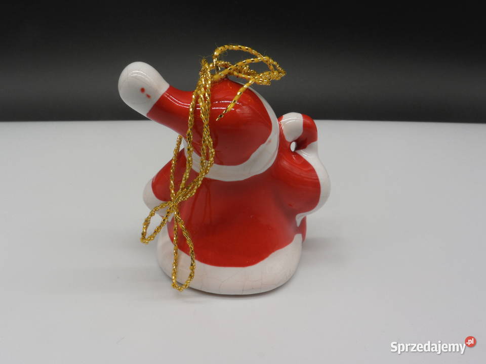 Figurka Świętego Mikołaja ceramika Porcelana i szkło