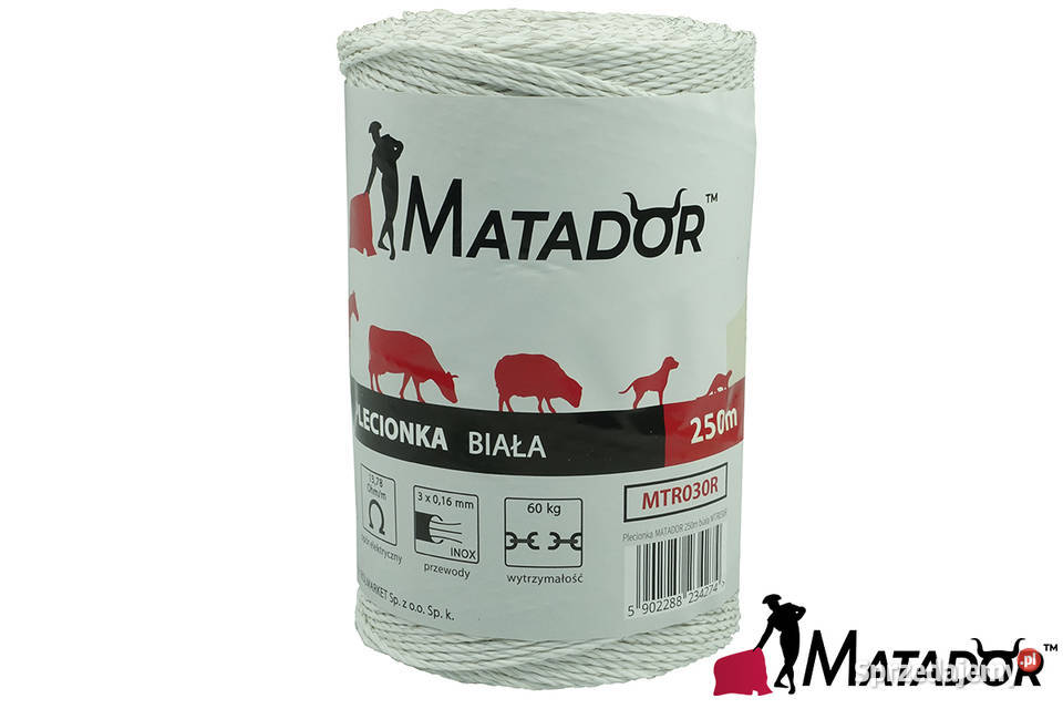 Pastuch elektryczny DRUT plecionka TAŚMA