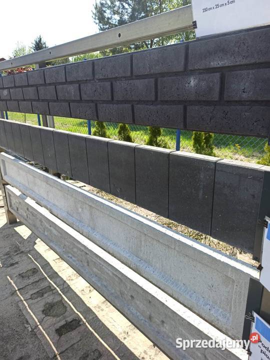 Podmurówka betonowa 250x25x5 szara grafit Cyców