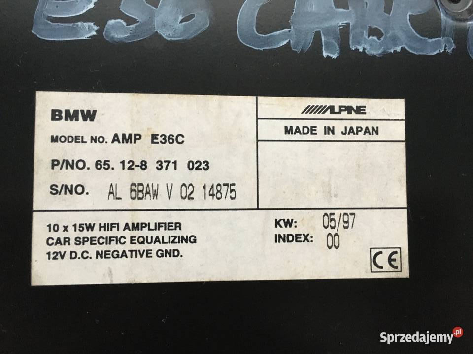 Wzmacniacz Alpine Bmw E36 10x15W 65128371023 Chojnice sprzedam
