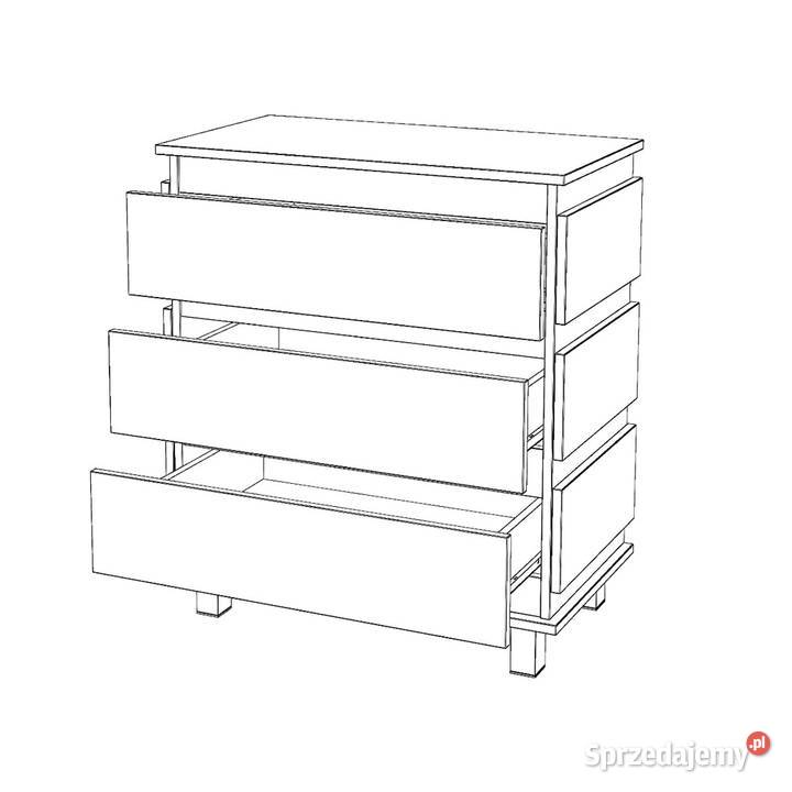 Komoda Zebra 3 Szuflady 83 Szafka Do Sypialni