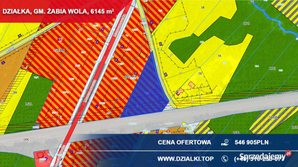 Działka inwestycyjna 6145 m2 magazyn usługi Nieruchomości mazowieckie Piotrkowice