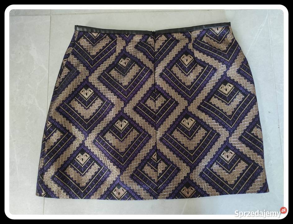 OASIS spódnica fioletowo złota z podszewką 42 XL mazowieckie Płock