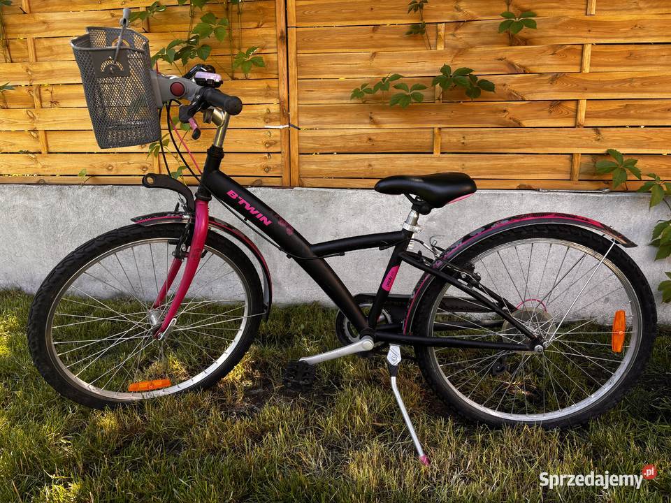 Rower dziecięcy BTwin 24 z koszykiem podlaskie Białystok