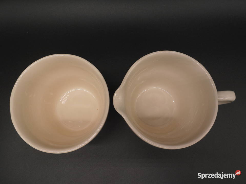 Angielska cukierniczka z mlecznikiem English Porcelana i szkło wielkopolskie Raszków