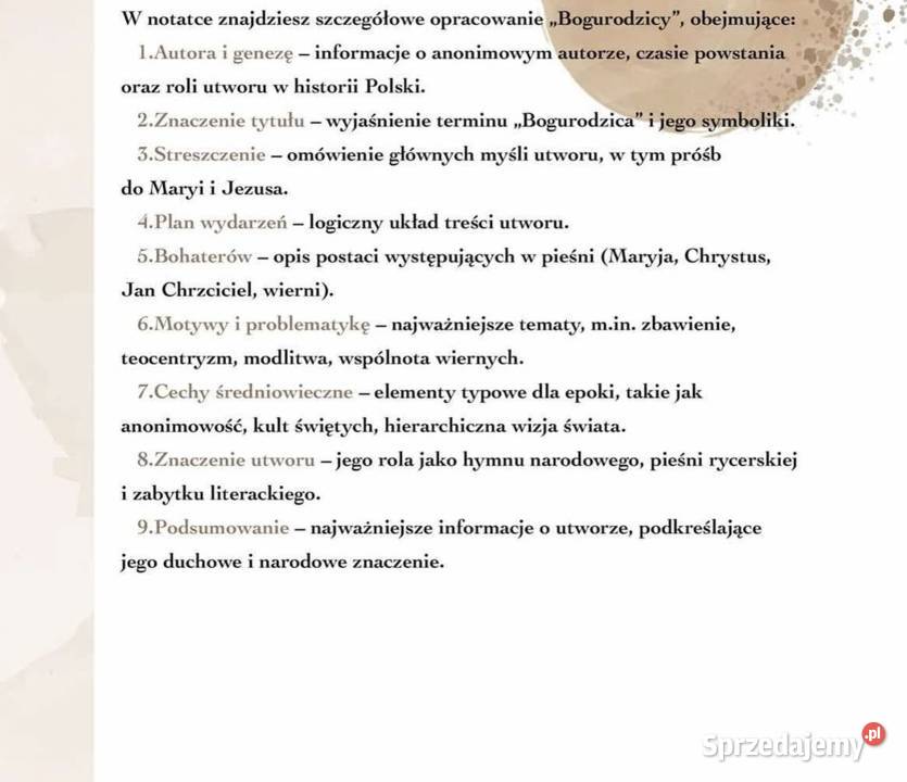 Notatki do matury z języka polskiego