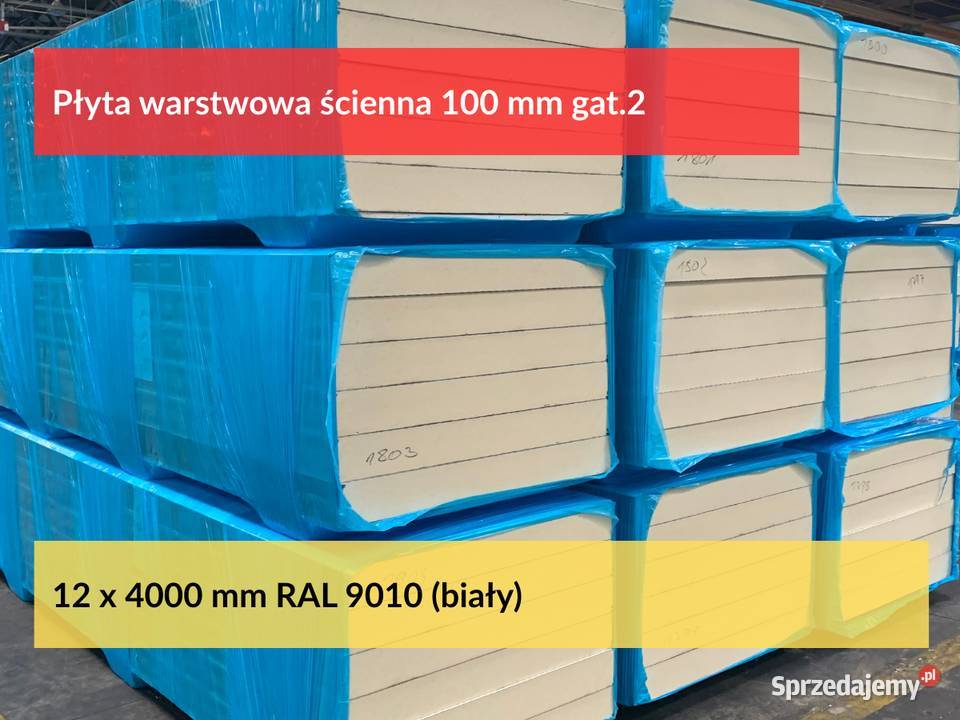 Płyta warstwowa ścienna 100 mm gat2 Płyty warstwowe Puszczykowo
