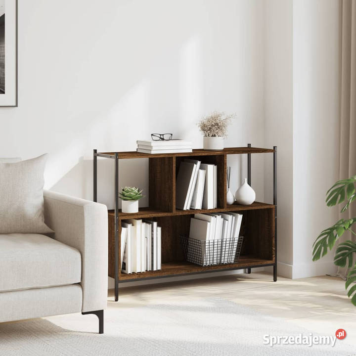 Regał na książki brązowy dąb 102x28x775 WM838902 Warszawa