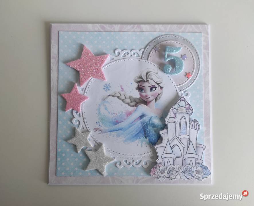 Kartka ręcznie robiona na urodziny ELSA Kraina sprzedam