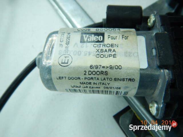PODNOŚNIK SZYBY LEWY PRZÓD CITROEN XSARA 9705 Mechanizmy opuszczania szyb