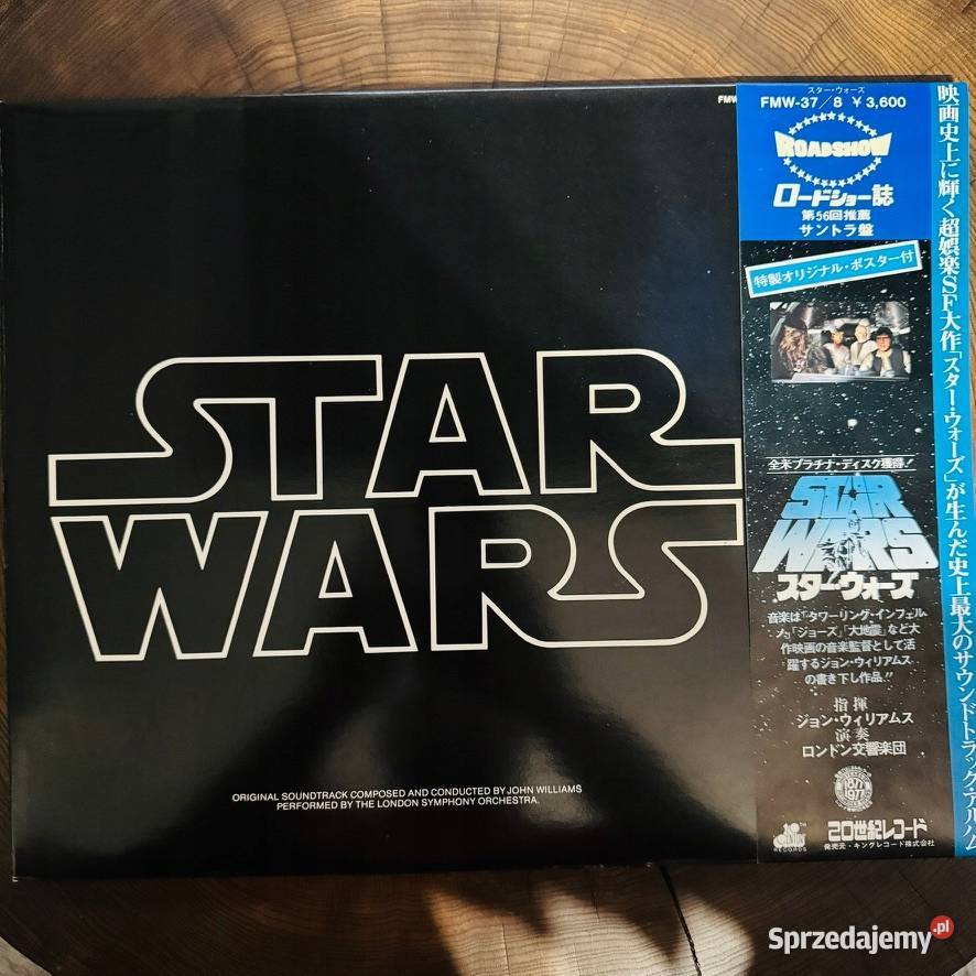 John Williams Star Wars NMNM Japan Obi 2 LP 1977 mazowieckie Warszawa