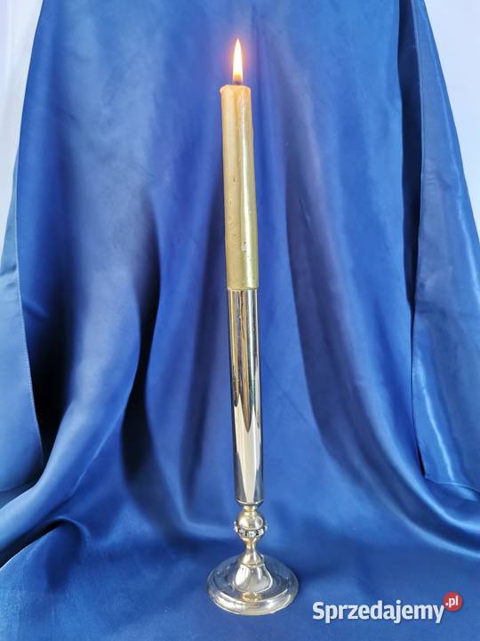 świecznik platerowany 24k złotem