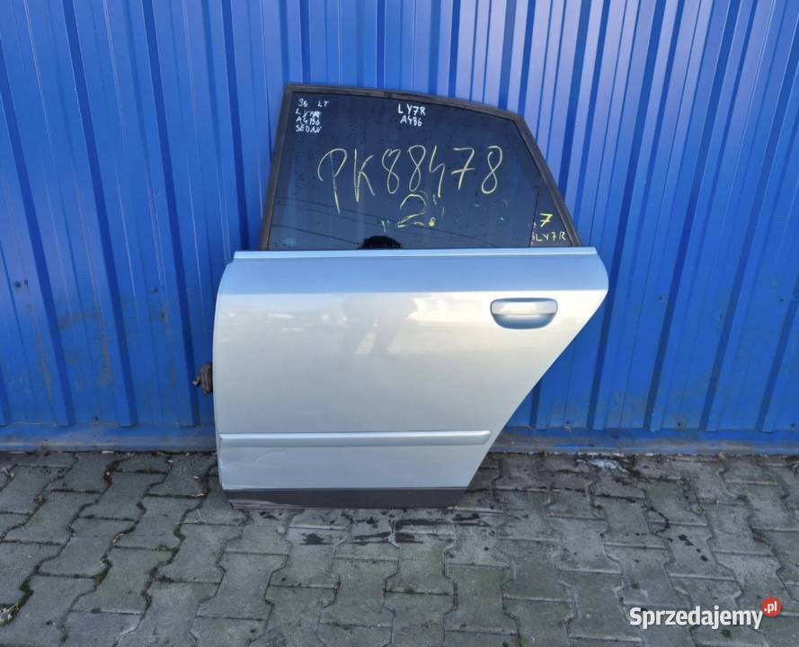 7 DRZWI TYŁ LEWY TYLNE LEWE AUDI A4 B6 SEDAN osobowe świętokrzyskie Działoszyce