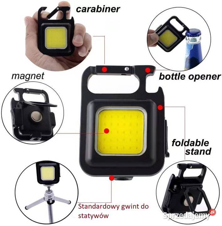 Latarka LED COB A30 Wielofunkcyjna na USB Sieradz
